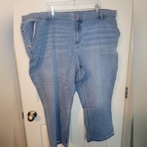 Lane Bryant Jeans Womans Plus Size 28 Light Wash Blue Denim Button Zipper Pocket